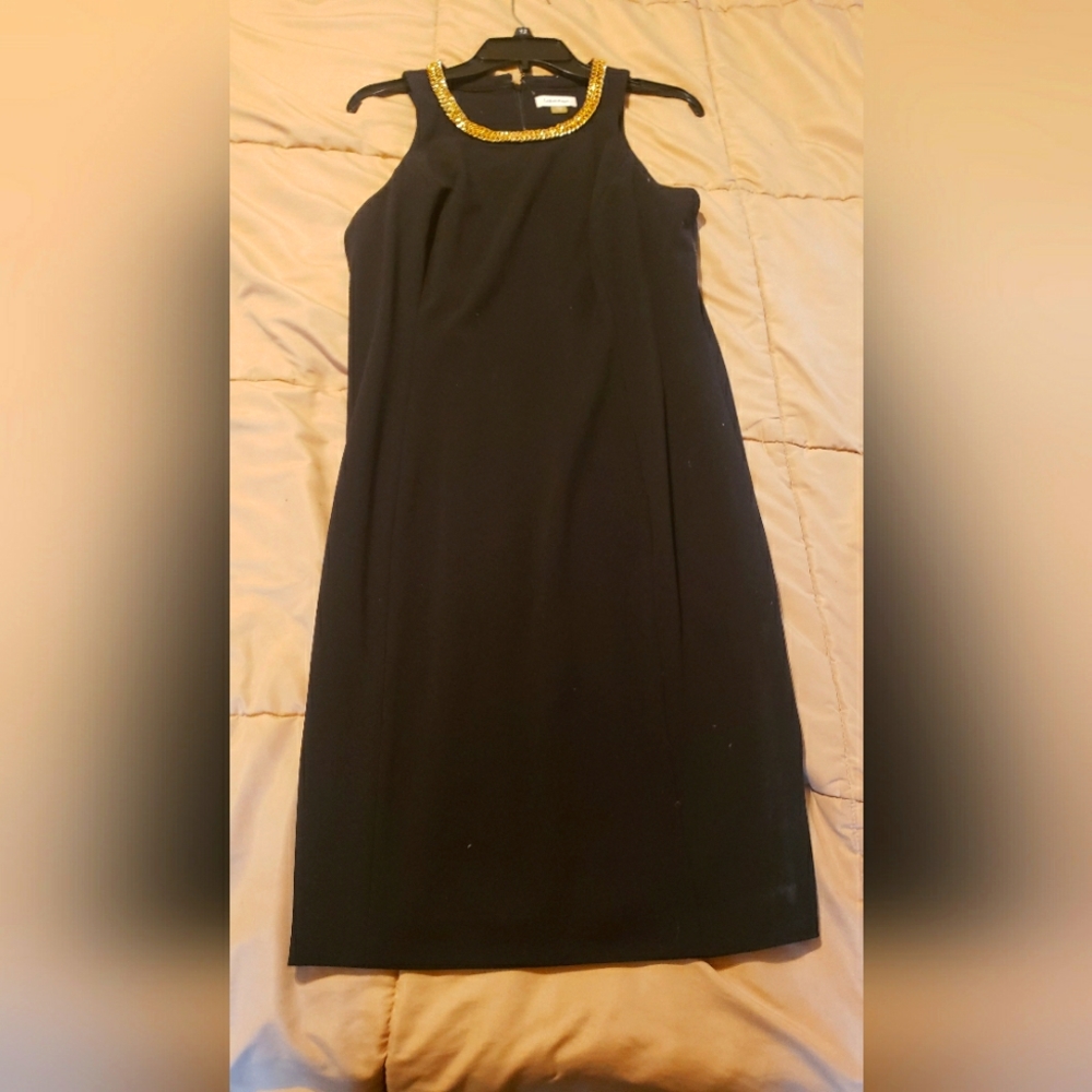Dressy dress Calvin Klein jeweled neck. Size 12